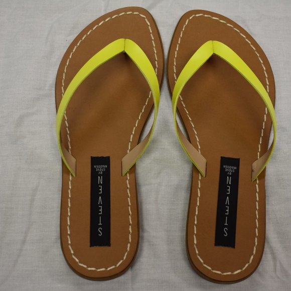 NEW Steven Chey Yellow Neon Sandals Multiple Sizes - Picture 2 of 4